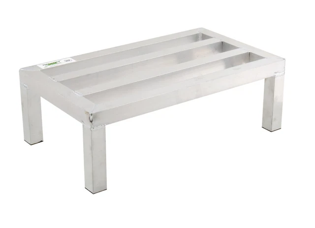 24" x 14" x 8" Restaurant NSF Aluminum Dunnage Rack Commercial Floor Food Shelf