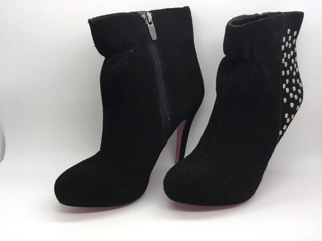 Bottines à talon haut Paris Hilton neuves en cuir noir Pointure 36 EUR / 5 US