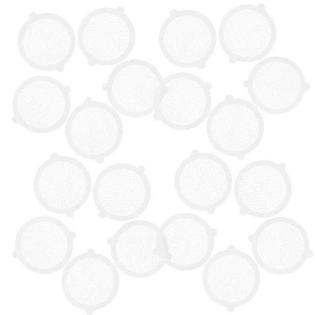 30 Pcs White Glassfiber Floor Drain Stickers Hair Filtering