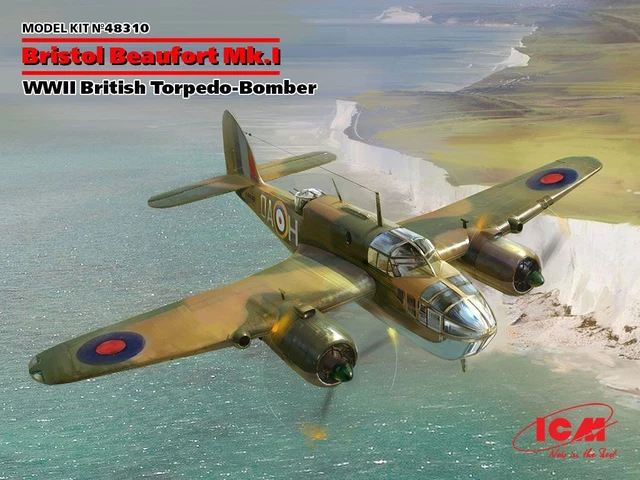 ICM 48310 Bristol Beaufort Mk.I WWII British Torpedo-Bomber - Grootste