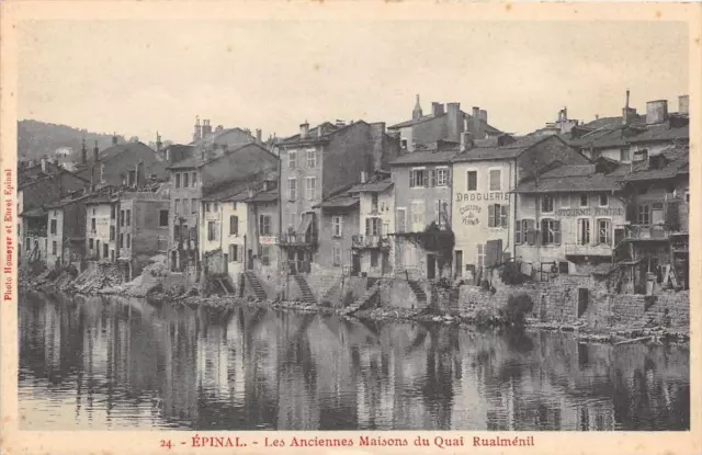 Cpa 88 Epinal Les Anciennes Maisons Du Quai Rualmenil