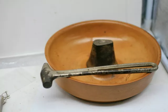 Vintage  PARSONS Nut Cracker Set  Hammer Nut Bowl Dish PAT JUNE 16.14 B1