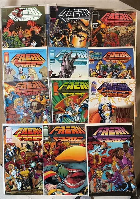 Freak Force #1, 2, 3, 4, 5, 6, 7, 8, 9, 10, 11, 12 Lot of 12 Image Comics 1993-4