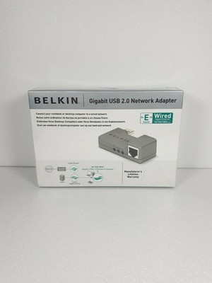 Belkin Gigabit USB 2.0 Adattatore di rete-Sigillato Nuovo di zecca e-GRATIS P&P 