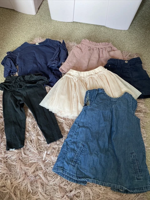 Next River Island Girls 6-9 Months Bundle Skirts Tops Demin Dress Leggins