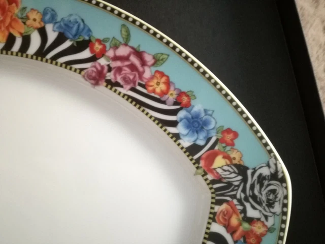 Rosenthal Versace Teller oval 'Hot Flowers' - 1 A Qualität, OVP, ca. 35 x 27 cm 3
