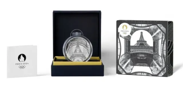 Coffret BE 10 Euros Argent 999 France 2024 Tour Eiffel Paris 2024 PROOF