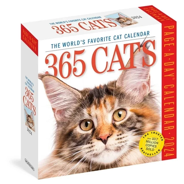 365 CATS PAGEADAY Calendar 2024 The World's Favorite Cat Calendar