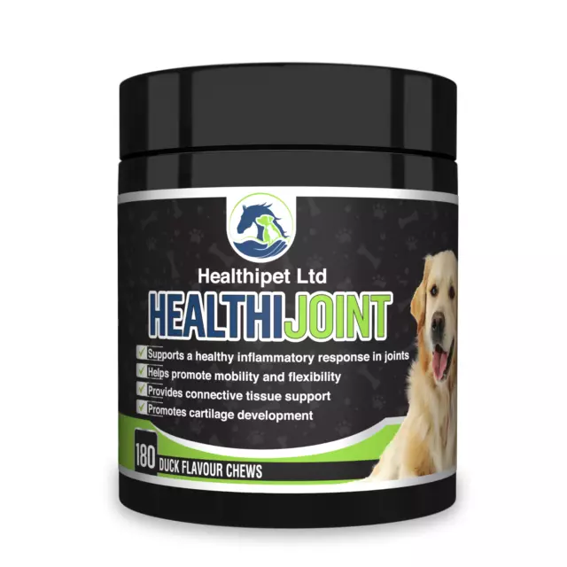 180 Vet Strength Dog Chews Joint Glucosamine Arthritic Support Senior Mobility