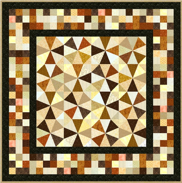 CARAMELLO 53& x 53" QuiltAddicts Precut Patchwork Quilt Kit Lap