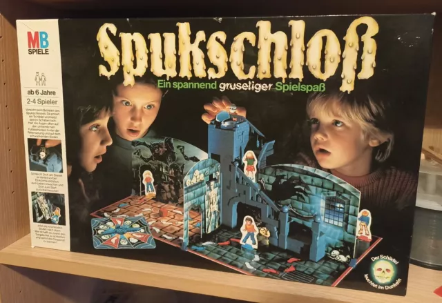 MB Spiele Spukschloss 1985 Gesellschaftsspiel Vintage Brettspiel Unvollständig