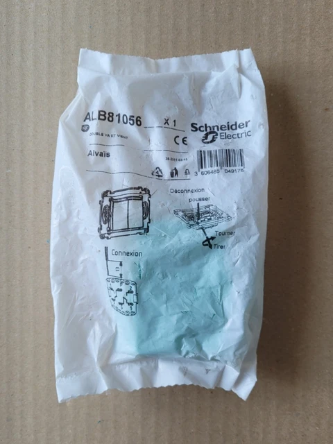 Interrupteur Double Va-et-vient Schneider ALB81056 - Série ALVAIS Alombard - Neuf (emballage Variable)