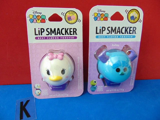 Disney "Sulley" & "Glamorous Cotton Candy" Lip Smackers 0.26 oz New & Sealed