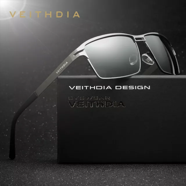 Veithdia Mens Luxury Metal Polarized UV400 Sunglasses Driving Sports Eyewear