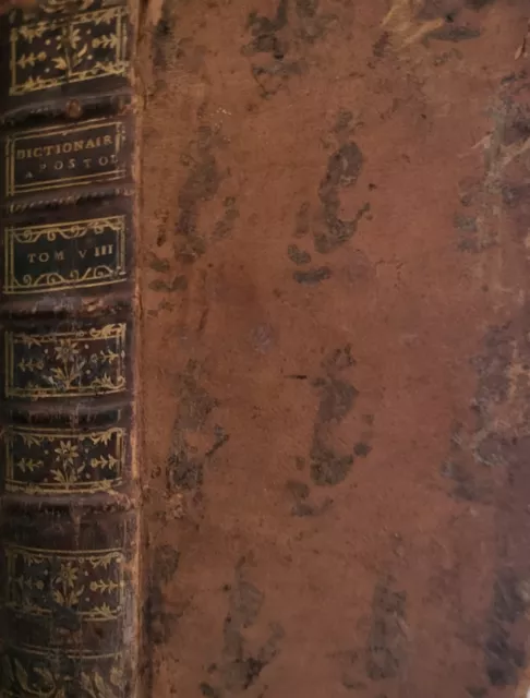 1776 Settecentina rara - Dictionnaire Apostolique à l'usage des Curés Tome VIII