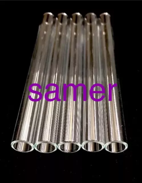 4" Long (20) Pcs Glass Pyrex Blowing Tubes 10mm OD 8mm ID Tubing 1mm Thick Wall