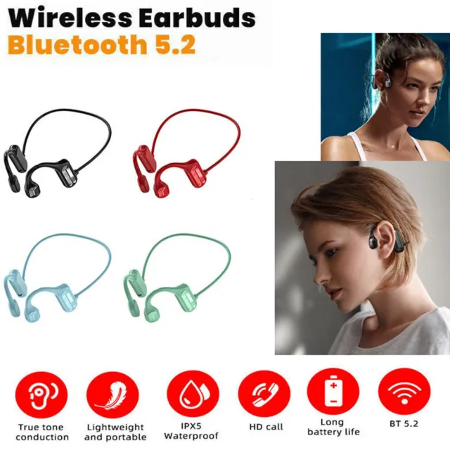 Wireless Sport Earphones Bluetooth Waterproof Headset Bone Conduction Headphones