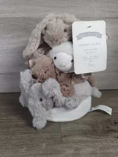 Pottery Barn Kids Farm Animal Stacker Plush Stackable Rings Baby Toy New Tags