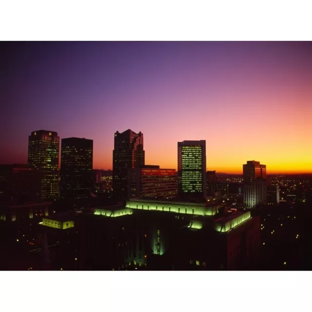 Buildings In A City At Dusk  Birmingham  Alabama  Usa Poster Print (24 X 18)