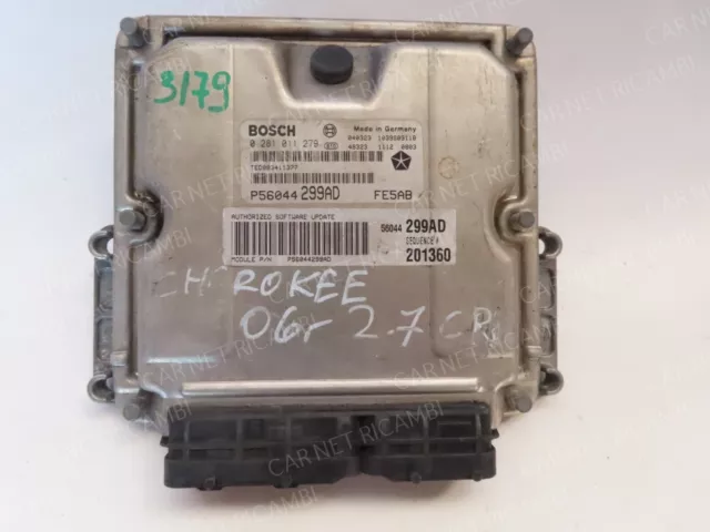 0281011279 Edc15C5 P56044299Ad Centralina Motore Jeep Cherokee Kj 2.8 Crd 120Kw