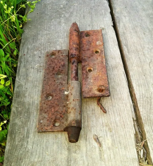 Antique Door Hinge Rusty Metal Old Hardware Rustic Decor Vintage