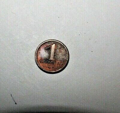 #A2329,Rare Miniature Coin-L C Lauer, Austria 1937,One Groschen Unc