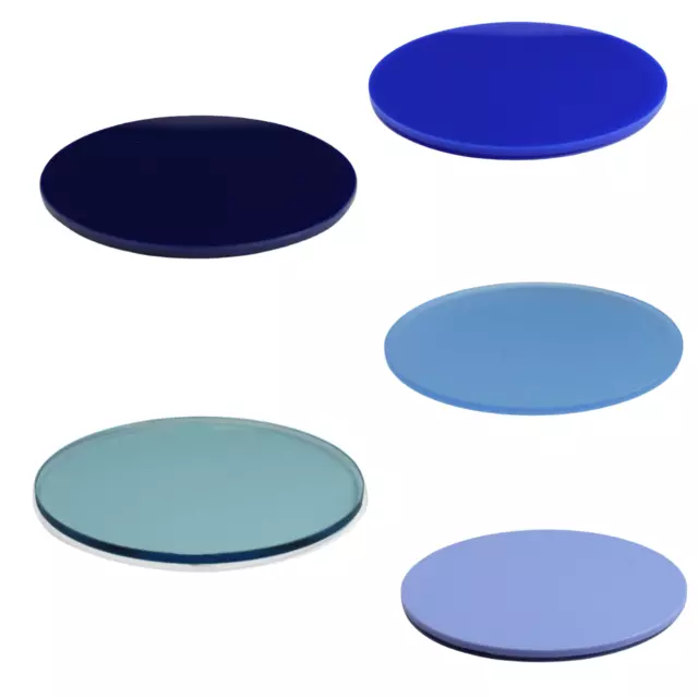 Blue Laser Cut Plastic Circles Acrylic Discs Perspex 3mm Thickness Perspex