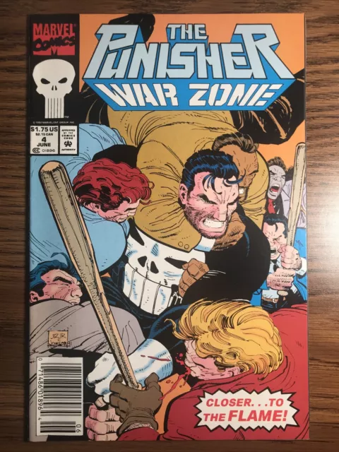 The Punisher: War Zone 4 Newsstand John Romita Jr Cover Marvel Comics 1992