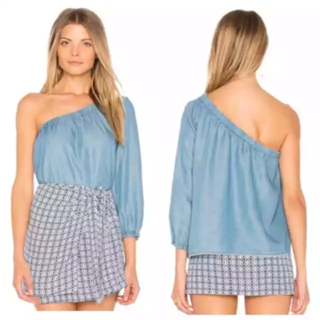 NWT Rebecca Minkoff chambray blue Harmony top 2