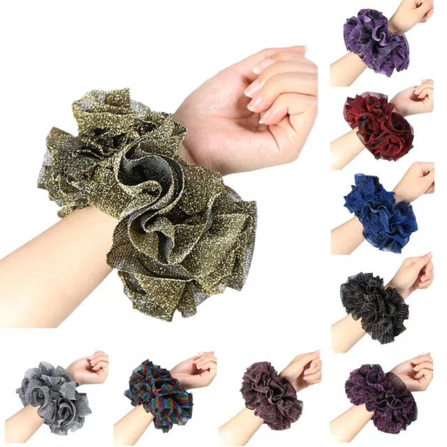 Velvet Coloured Scrunchie Big Hair Tie Hijab Elastic Scrunchy Hair Ring Bobbles