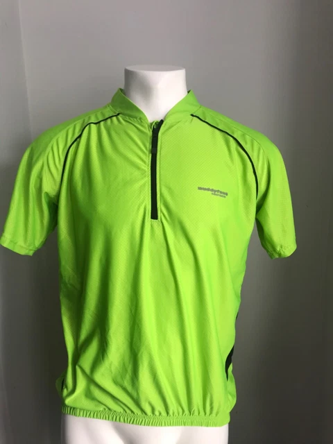 MUDDYFOX CYCLING TOP Green Bright LARGE MENS Short Sleeve L bright