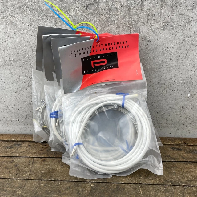 Vintage Schwinn Paramount Brake Cable Lot NOS White 1.6 mm Bike Front Rear Vintage Schwinn Paramount Brake Cable Lot NOS White 1.6 mm Bike Front Rear