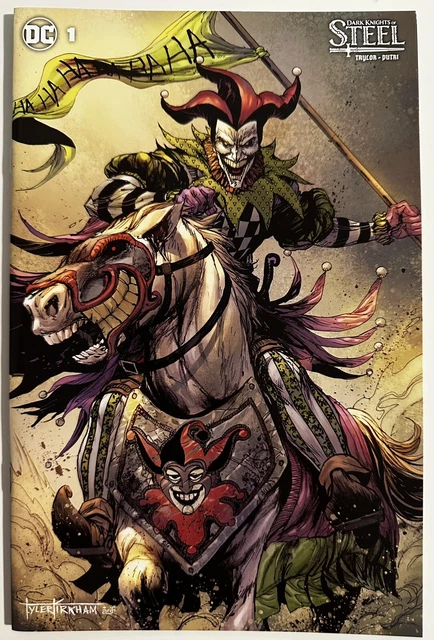 Dark Knights of Steel #1 (2021) Tyler Kirkham Joker Horse Minimal Trade Variant