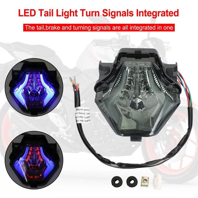 Tail Light Turn Signals Integrated For YAMAHA YZF R25/R3 MT 03/07/25 FZ 07 Blue