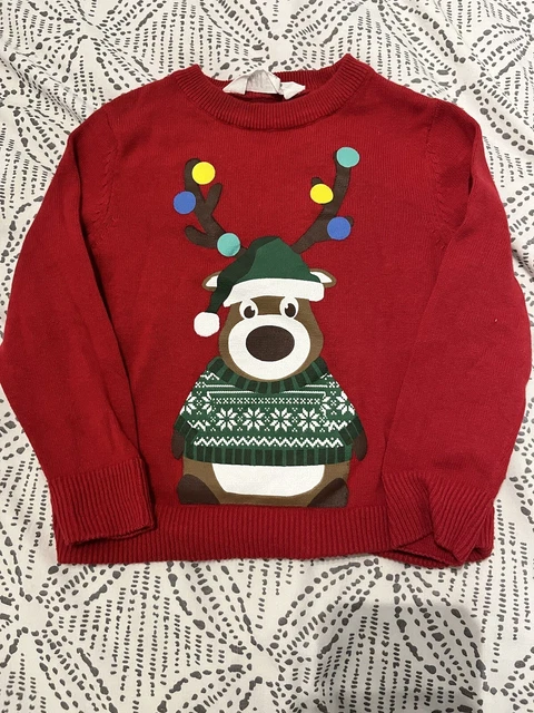 Maglione natalizio ragazzo ragazze rosso 18-24 mesi rosso Rudolph H&M