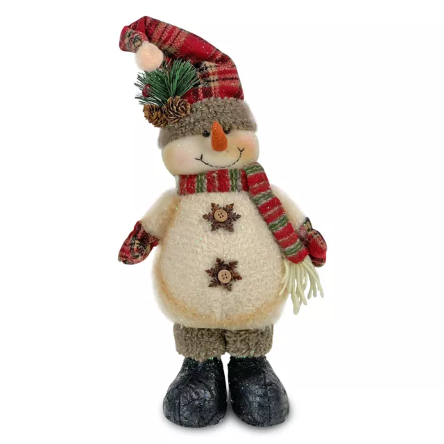 Decorazione natalizia Pupazzo di Neve in peluche Idea Regalo Natale Casa 4639