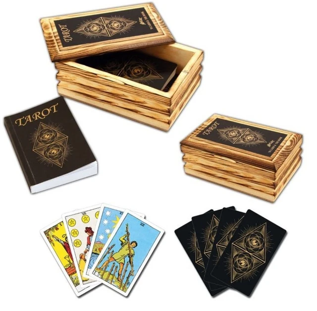 Mazzo Di Tarocchi Classici Vintage Per Principianti, 78 Carte Con Libro Guida, Bordi Dorati, Carta Patinata 400gsm, Scatola Rigida