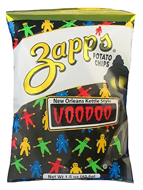 Zapp's Neuf Orleans Kettle-Style Potato Chips,Vaudou Croustillant Chips 30