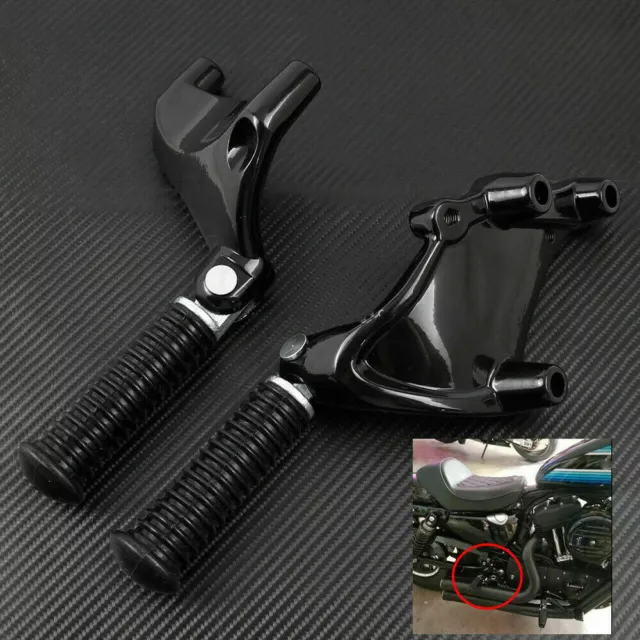 For Sportster XL 883 1200 models 2004-2013 Rear Passenger Foot Pegs Pedal Mount