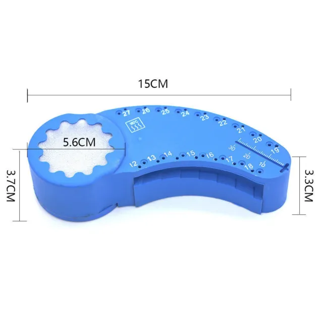 Dental Endodontic Twin Block Files Reamer Measure Plastic Blue Tools Ruler