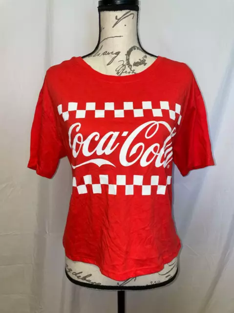 Love Tribe Coca-Cola Logo Crop Tee Size Large (STAINED)