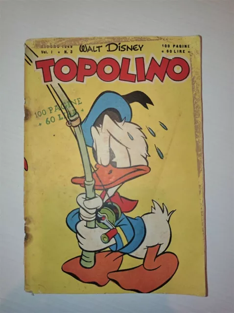 Topolino Vol.1 N.3 1949 Albo Originale 1° Edizione - Da Collezione Walt Disney