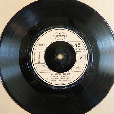 10CC Dreadlock Holiday Nothing Can Move On Pérou Vinyle 7 " 45 Mercury 1978 