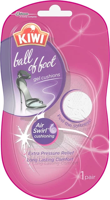 Paquete de 2 cojines de gel de bola de pie de tacón alto para zapatos de kiwi Passion comodidad día/noche.