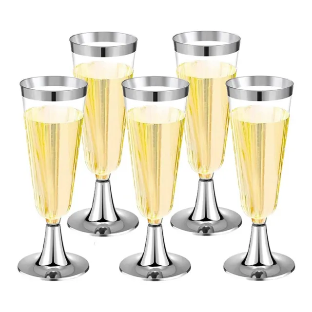 30 Piece Plastic Champagne Glasses Wine Glasses for Garden Parties R1O93599
