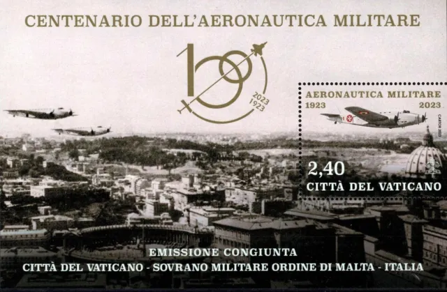Vaticano - 2023 - Aeronautica - Foglietto del Centenario - nuovo (MNH)