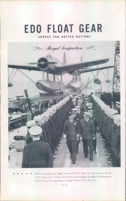 WWII Edo Aircraft float Gear  Advert Original from Janes aircraft 1942