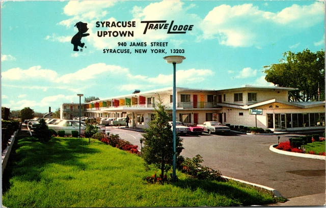 Postcard Travel Lodge Syracuse Uptown Motel New York circa early 1960's ephemera