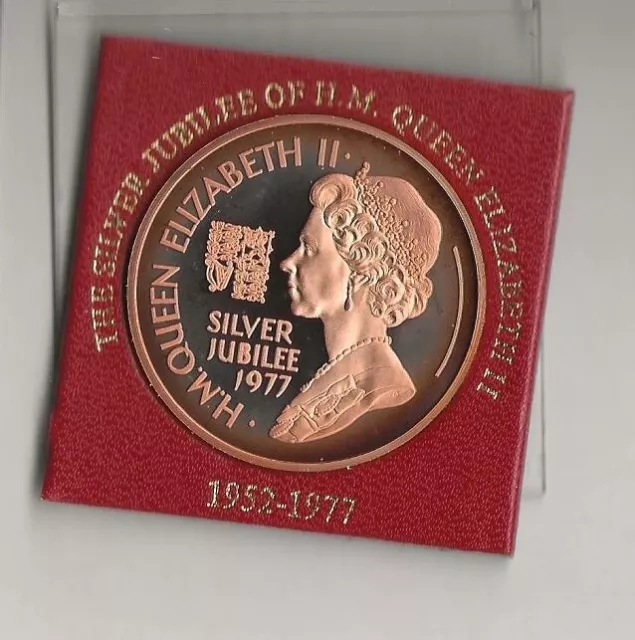 GB Silver Jubilee 1977 - Queen Elizabeth large bronze ,MEDALLION