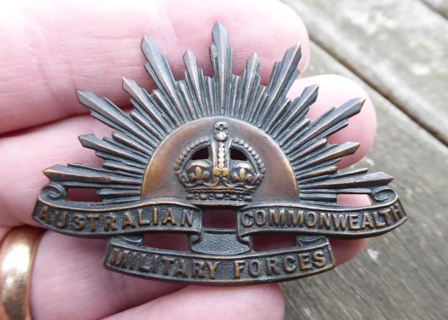 WW1-11 AIF Australian Rising Sun Hat Badge Nice Example $45.00 ...